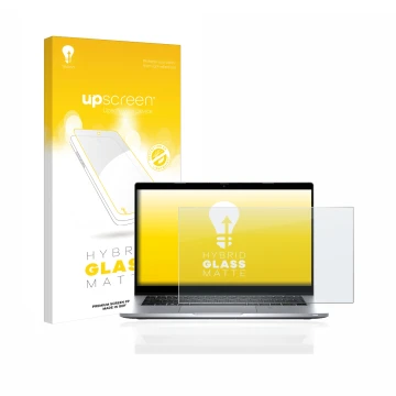 Vorderseite einer Produktverpackung mit dem Markenlogo upscreen. Daneben ist das Gerät Dell Latitude 5320 Non-Touch mit dem zu