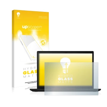 Vorderseite einer Produktverpackung mit dem Markenlogo upscreen. Daneben ist das Gerät Lenovo ThinkPad X13 Gen 2 mit dem zugeh