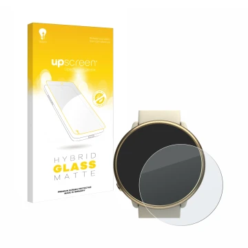 Vorderseite einer Produktverpackung mit dem Markenlogo upscreen. Daneben ist das Gerät Polar Ignite 2 mit dem zugehörigen Disp