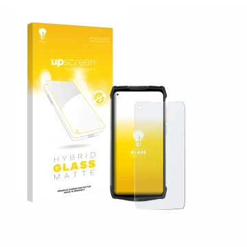 Vorderseite einer Produktverpackung mit dem Markenlogo upscreen. Daneben ist das Gerät Ulefone Power Armor 13 mit dem zugehöri