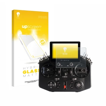 Vorderseite einer Produktverpackung mit dem Markenlogo upscreen. Daneben ist das Gerät FrSky Tandem X20 mit dem zugehörigen Di