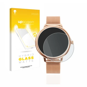 Vorderseite einer Produktverpackung mit dem Markenlogo upscreen. Daneben ist das Gerät Naixues Smartwatch CF80 1.08