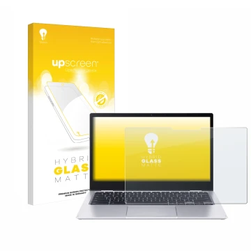 Vorderseite einer Produktverpackung mit dem Markenlogo upscreen. Daneben ist das Gerät Acer Chromebook Spin 513 CP513-1H-S72Y 