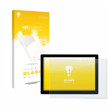 Vorderseite einer Produktverpackung mit dem Markenlogo upscreen. Daneben ist das Gerät Hyrican Enwo Pad mit dem zugehörigen Di