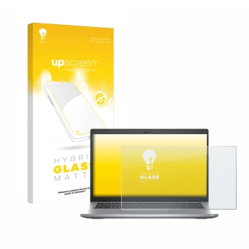 Vorderseite einer Produktverpackung mit dem Markenlogo upscreen. Daneben ist das Gerät Dell Latitude 5420 mit dem zugehörigen 