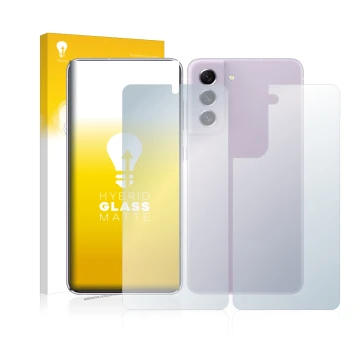 Vorderseite einer Produktverpackung mit dem Markenlogo upscreen. Daneben ist das Gerät Samsung Galaxy S21 FE 5G (Display+Rücks