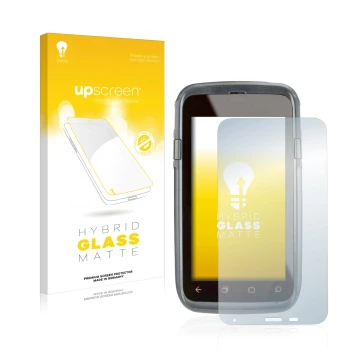 Vorderseite einer Produktverpackung mit dem Markenlogo upscreen. Daneben ist das Gerät Honeywell Dolphin CT60 XP mit dem zugeh