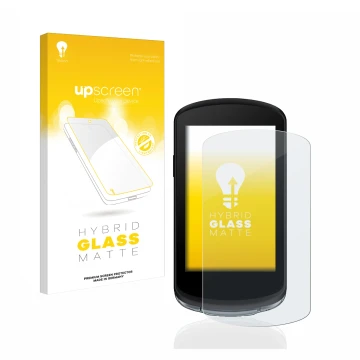 Vorderseite einer Produktverpackung mit dem Markenlogo upscreen. Daneben ist das Gerät Garmin Edge 1040 mit dem zugehörigen Di