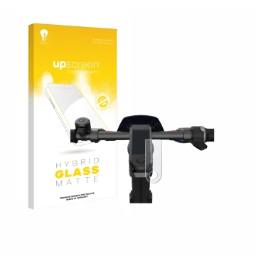 Vorderseite einer Produktverpackung mit dem Markenlogo upscreen. Daneben ist das Gerät NIU KQi3 Pro mit dem zugehörigen Displa