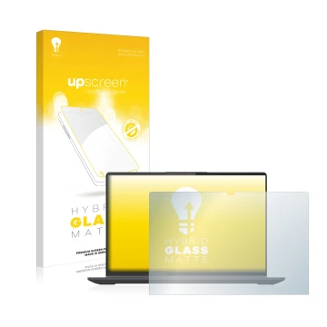 Vorderseite einer Produktverpackung mit dem Markenlogo upscreen. Daneben ist das Gerät Lenovo IdeaPad Flex 5 16