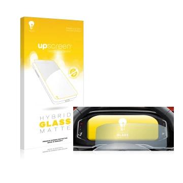 Vorderseite einer Produktverpackung mit dem Markenlogo upscreen. Daneben ist das Gerät Volkswagen Tiguan 2021 Digital Cockpit 