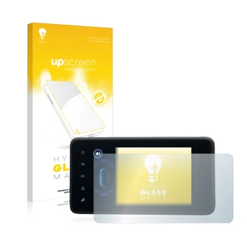 Vorderseite einer Produktverpackung mit dem Markenlogo upscreen. Daneben ist das Gerät Dacia Jogger 2022 Media Display 8