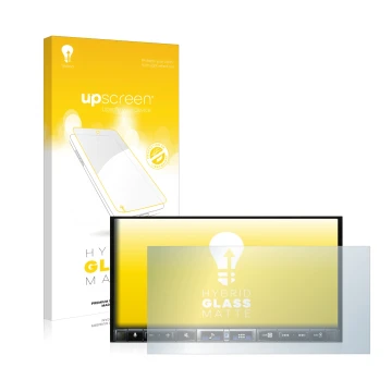 Vorderseite einer Produktverpackung mit dem Markenlogo upscreen. Daneben ist das Gerät Alpine iLX-705D mit dem zugehörigen Dis