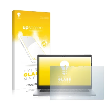 Vorderseite einer Produktverpackung mit dem Markenlogo upscreen. Daneben ist das Gerät Dell Latitude 5320 2-in-1 Touch mit dem