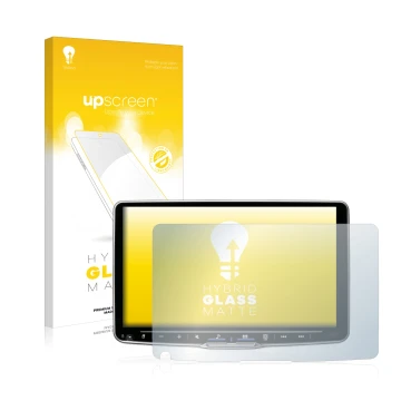 Vorderseite einer Produktverpackung mit dem Markenlogo upscreen. Daneben ist das Gerät Alpine iLX-F905D mit dem zugehörigen Di