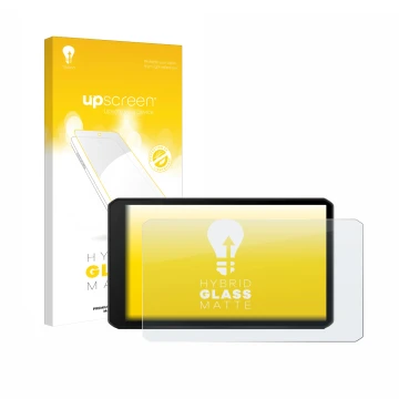 Vorderseite einer Produktverpackung mit dem Markenlogo upscreen. Daneben ist das Gerät Garmin DriveCam 76 mit dem zugehörigen 