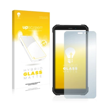 Vorderseite einer Produktverpackung mit dem Markenlogo upscreen. Daneben ist das Gerät Oukitel WP20 Pro mit dem zugehörigen Di