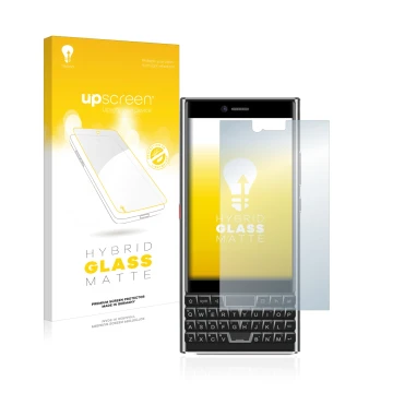 Vorderseite einer Produktverpackung mit dem Markenlogo upscreen. Daneben ist das Gerät Unihertz Titan Slim mit dem zugehörigen