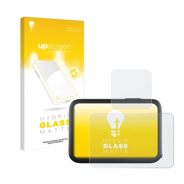 Vorderseite einer Produktverpackung mit dem Markenlogo upscreen. Daneben ist das Gerät GoPro Hero 11 Black mit dem zugehörigen