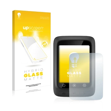 Vorderseite einer Produktverpackung mit dem Markenlogo upscreen. Daneben ist das Gerät CooSpo BC107 mit dem zugehörigen Displa