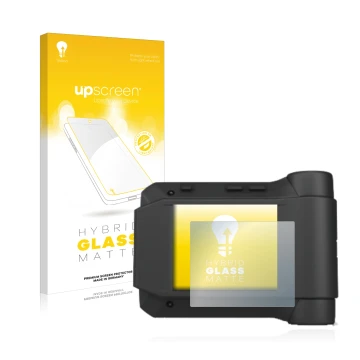 Vorderseite einer Produktverpackung mit dem Markenlogo upscreen. Daneben ist das Gerät Swissphone s.Quad X35 mit dem zugehörig