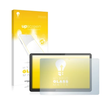 Vorderseite einer Produktverpackung mit dem Markenlogo upscreen. Daneben ist das Gerät Lenovo IdeaPad duet 3 Chromebook 11