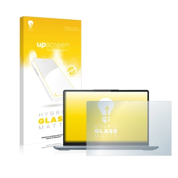 Vorderseite einer Produktverpackung mit dem Markenlogo upscreen. Daneben ist das Gerät Lenovo IdeaPad Flex 5 14