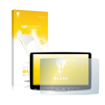 Vorderseite einer Produktverpackung mit dem Markenlogo upscreen. Daneben ist das Gerät Alpine ILX-F115D mit dem zugehörigen Di