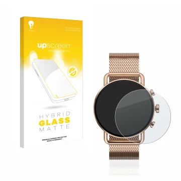Vorderseite einer Produktverpackung mit dem Markenlogo upscreen. Daneben ist das Gerät Skagen Falster Gen 6 (41 mm) mit dem zu