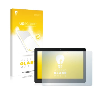 Vorderseite einer Produktverpackung mit dem Markenlogo upscreen. Daneben ist das Gerät Acepad A145 10.1