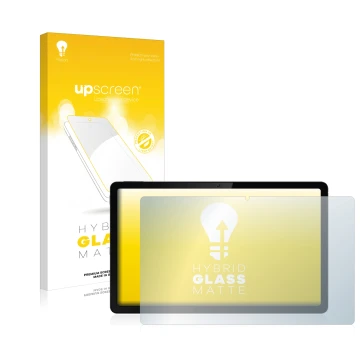 Vorderseite einer Produktverpackung mit dem Markenlogo upscreen. Daneben ist das Gerät realme Pad 10.4