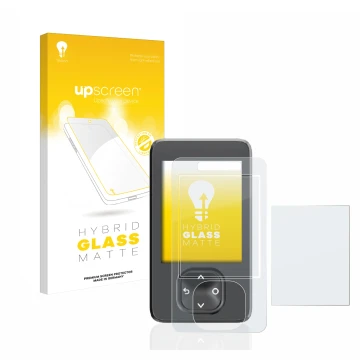 Vorderseite einer Produktverpackung mit dem Markenlogo upscreen. Daneben ist das Gerät Dexcom G7 CGM mit dem zugehörigen Displ