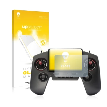 Vorderseite einer Produktverpackung mit dem Markenlogo upscreen. Daneben ist das Gerät FrSky Twin Lite mit dem zugehörigen Dis