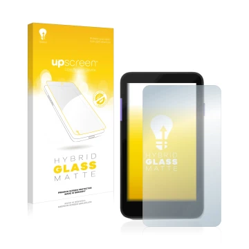 Vorderseite einer Produktverpackung mit dem Markenlogo upscreen. Daneben ist das Gerät Zettle Terminal (by Paypal) mit dem zug