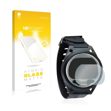 Vorderseite einer Produktverpackung mit dem Markenlogo upscreen. Daneben ist das Gerät SCUBAPRO Aladin Sport (Matrix) mit dem 