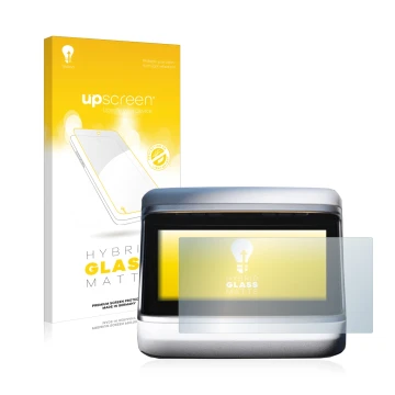 Vorderseite einer Produktverpackung mit dem Markenlogo upscreen. Daneben ist das Gerät Tesla Model S Plaid 2023 (Hinteres Disp