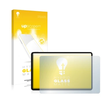 Vorderseite einer Produktverpackung mit dem Markenlogo upscreen. Daneben ist das Gerät Huawei MateBook E 2022 mit dem zugehöri