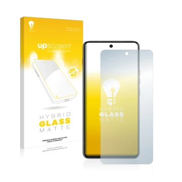 Vorderseite einer Produktverpackung mit dem Markenlogo upscreen. Daneben ist das Gerät Motorola ThinkPhone mit dem zugehörigen