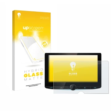 Vorderseite einer Produktverpackung mit dem Markenlogo upscreen. Daneben ist das Gerät Kenwood DNR992RVS mit dem zugehörigen D