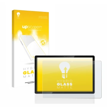 Vorderseite einer Produktverpackung mit dem Markenlogo upscreen. Daneben ist das Gerät Blackview Tab 12 Pro mit dem zugehörige