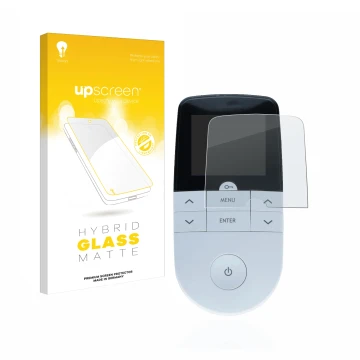 Vorderseite einer Produktverpackung mit dem Markenlogo upscreen. Daneben ist das Gerät Beurer EM 49 Digital TENS/EMS mit dem z