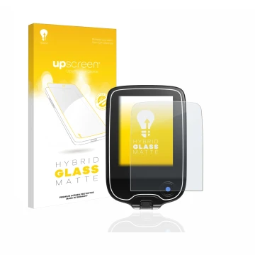 Vorderseite einer Produktverpackung mit dem Markenlogo upscreen. Daneben ist das Gerät Freestyle Libre 3 mit dem zugehörigen D