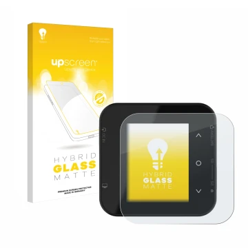 Vorderseite einer Produktverpackung mit dem Markenlogo upscreen. Daneben ist das Gerät ISDT Air8 mit dem zugehörigen Displaysc
