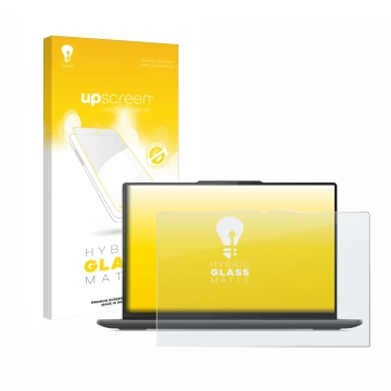 Vorderseite einer Produktverpackung mit dem Markenlogo upscreen. Daneben ist das Gerät Lenovo Yoga Pro 9i Gen 8 16