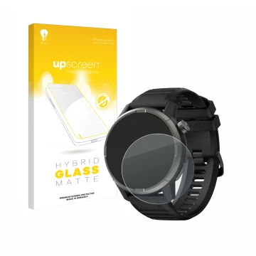 Vorderseite einer Produktverpackung mit dem Markenlogo upscreen. Daneben ist das Gerät Kiprun GPS 900 by Coros mit dem zugehör