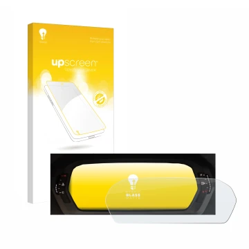 Vorderseite einer Produktverpackung mit dem Markenlogo upscreen. Daneben ist das Gerät Audi A3 2023 Virtual cockpit Plus mit d