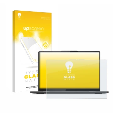 Vorderseite einer Produktverpackung mit dem Markenlogo upscreen. Daneben ist das Gerät Lenovo Yoga 7i Gen 8 16