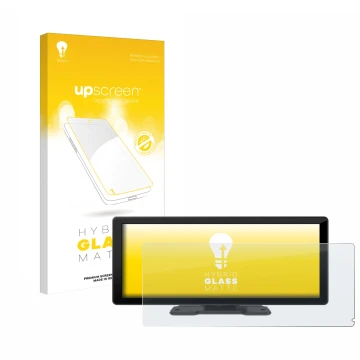 Vorderseite einer Produktverpackung mit dem Markenlogo upscreen. Daneben ist das Gerät Carpuride W103 10.3