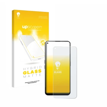 Vorderseite einer Produktverpackung mit dem Markenlogo upscreen. Daneben ist das Gerät Unihertz Luna mit dem zugehörigen Displ