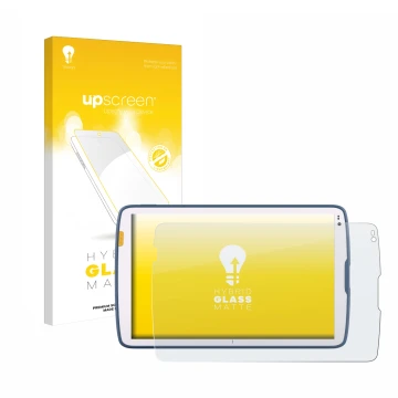 Vorderseite einer Produktverpackung mit dem Markenlogo upscreen. Daneben ist das Gerät Zebra ET40 10.1